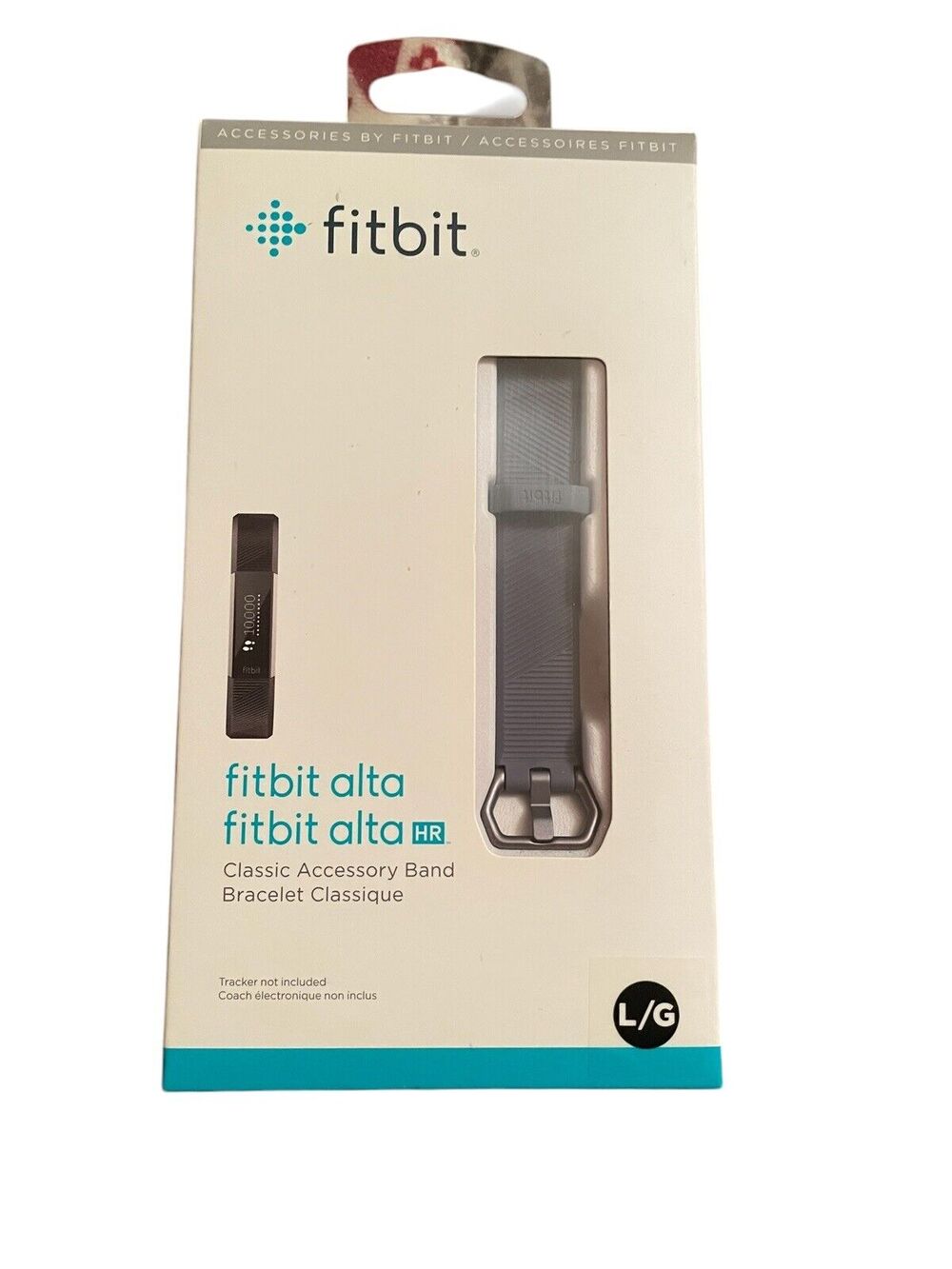 𝅺Fitbit Band Alta/ Alta HR Classic Band 2017 Accessary Woman Large Gray NIB
